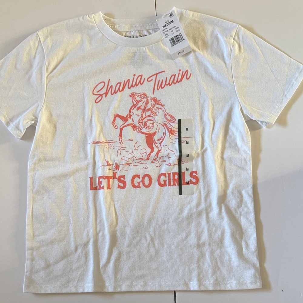 Shania Twain Kids White Graphic Tee